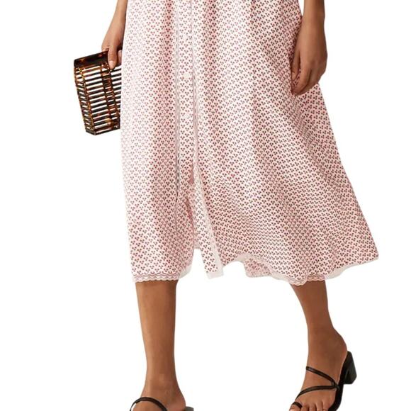 J. Crew Wren lace-trim shirtdress in glossy twill Floral Size 2 NWT - Picture 5 of 13